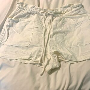 Barely worn White Linen Shorts